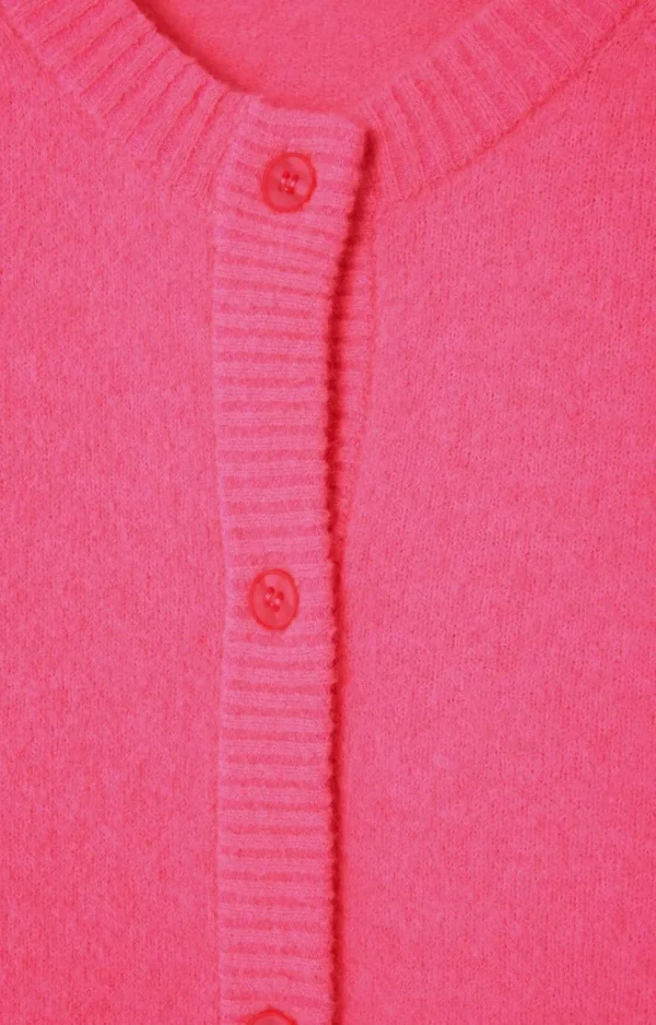 American Vintage Damsville Cardigan fluo pink