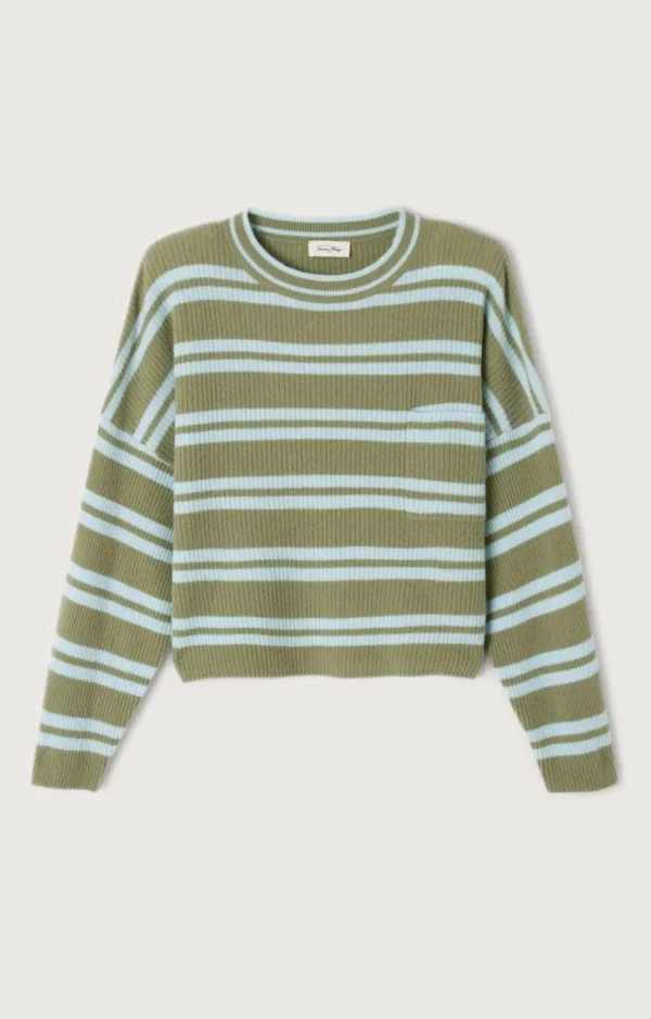 American Vintage Raxow Jumper crystal/rive stripe