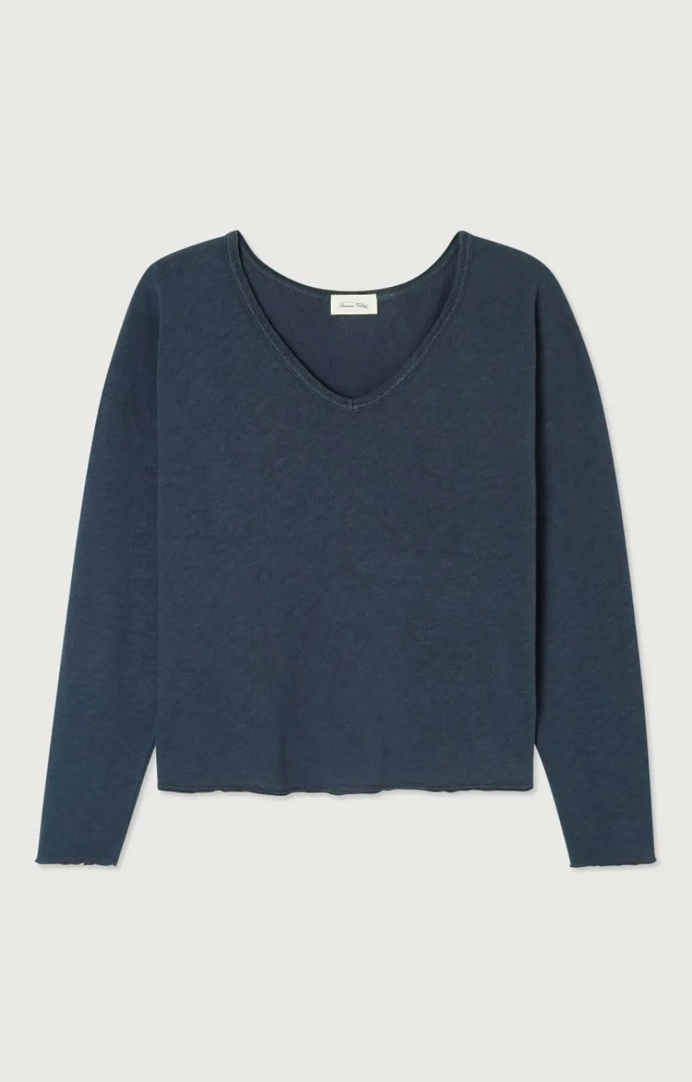 American Vintage Sonoma V Neck T-Shirt navy