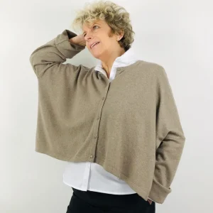 Caroline Crew Cardigan Taupe