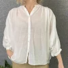 Diega Blouse Celeste white