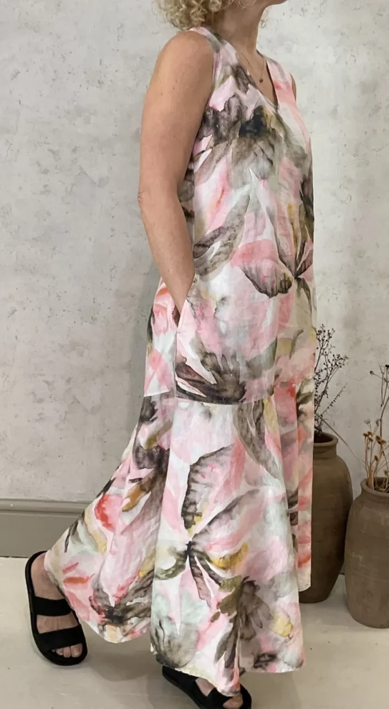 Grizas Dress abstract floral pinks