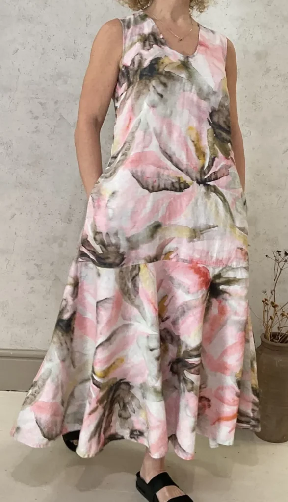 Grizas Dress abstract floral pinks