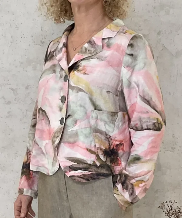 Grizas Jacket abstract floral pinks