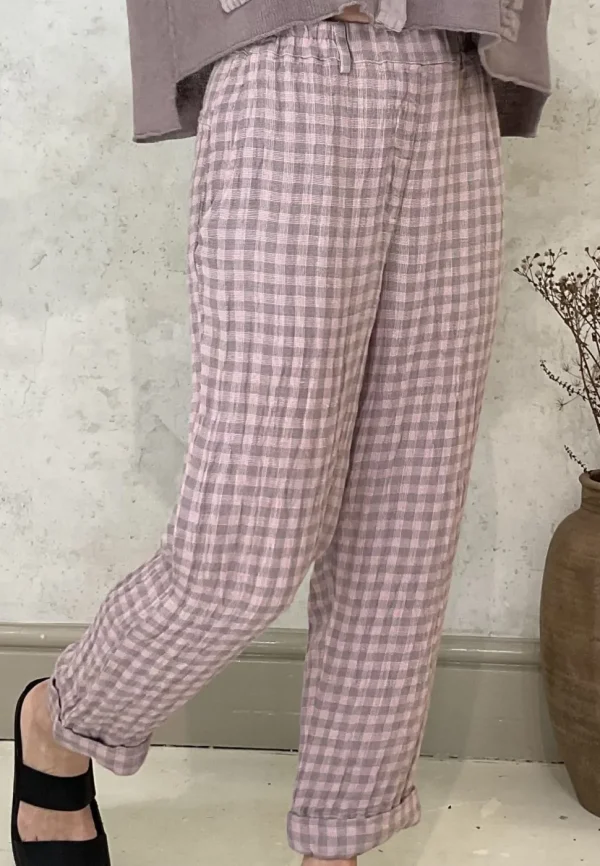 Grizas Trouser pink check