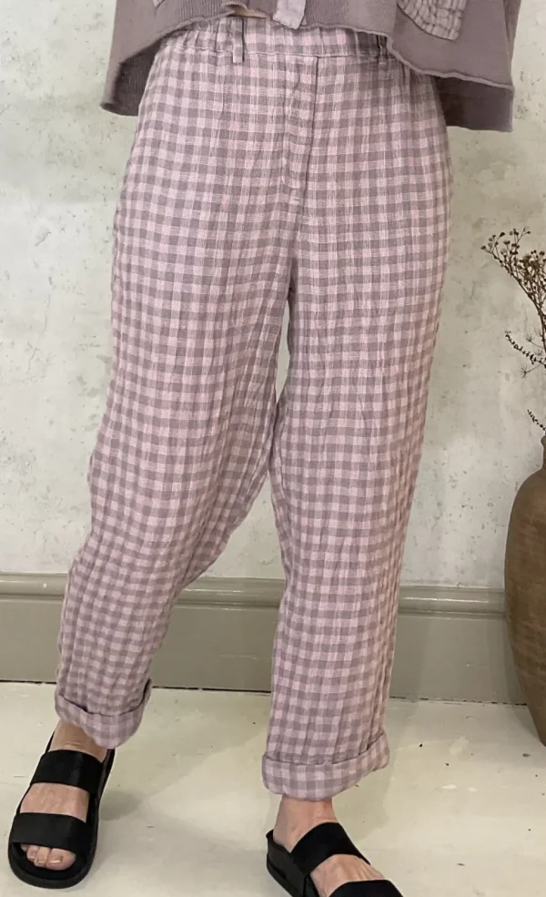 Grizas Trouser pink check