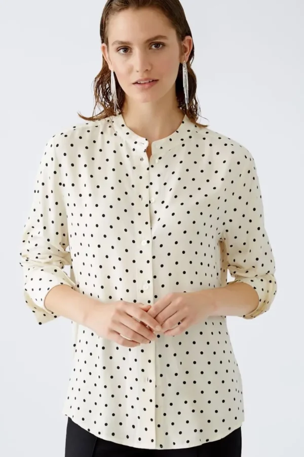 Oui Blouse offwhite/black