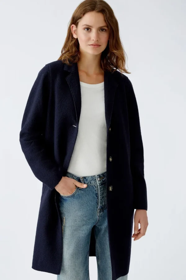 Oui Coat Mayson navy blue