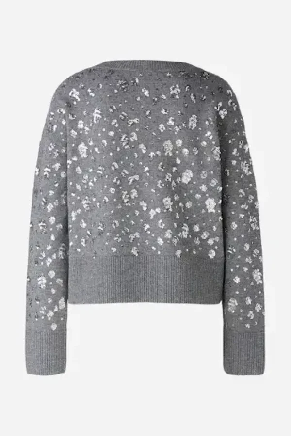 Oui Jumper Sparkles grey