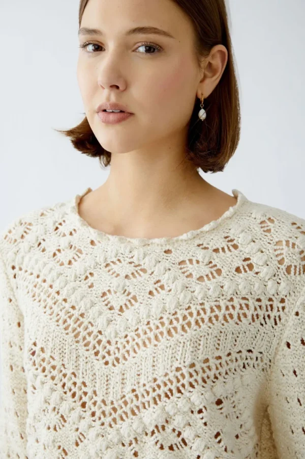 Oui Lace Jumper gardenia