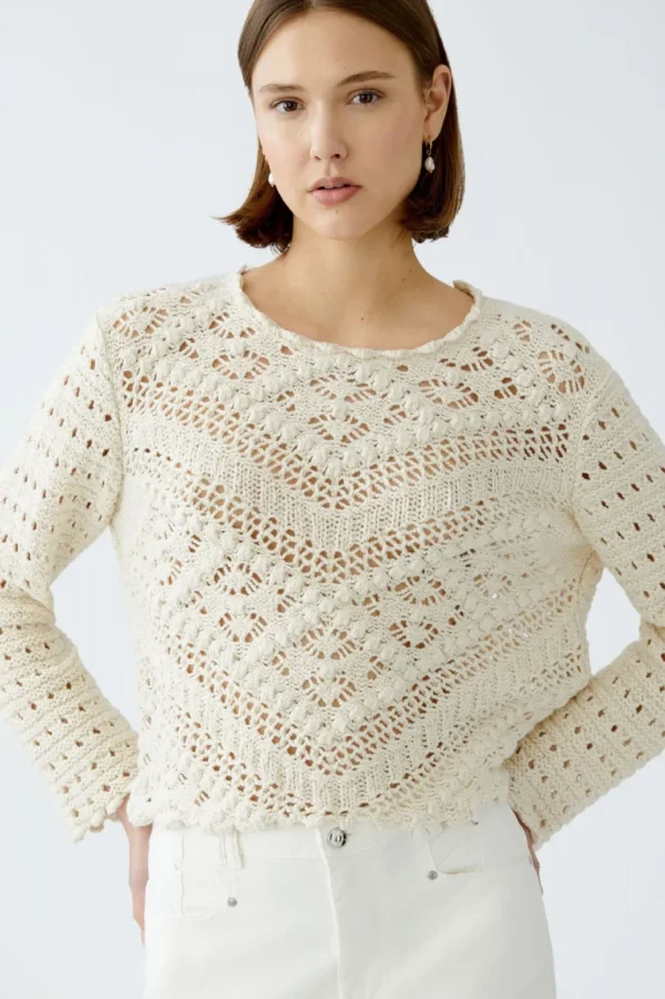 Oui Lace Jumper gardenia