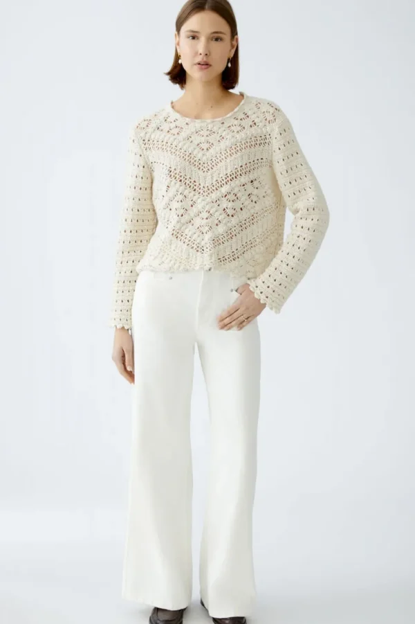 Oui Lace Jumper gardenia