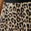 Oui Leopard Skirt Camel grey