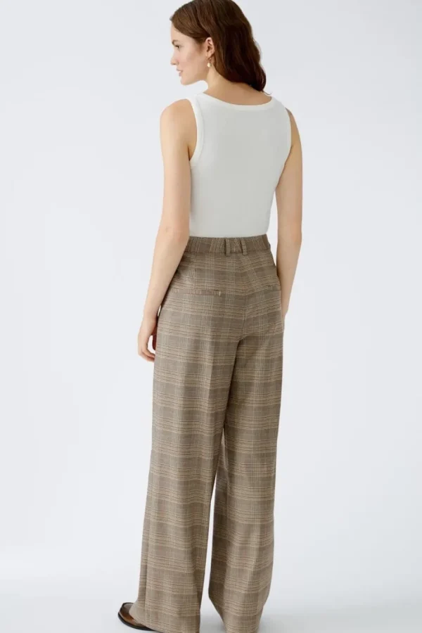 Oui Pleated Trouser light stone grey