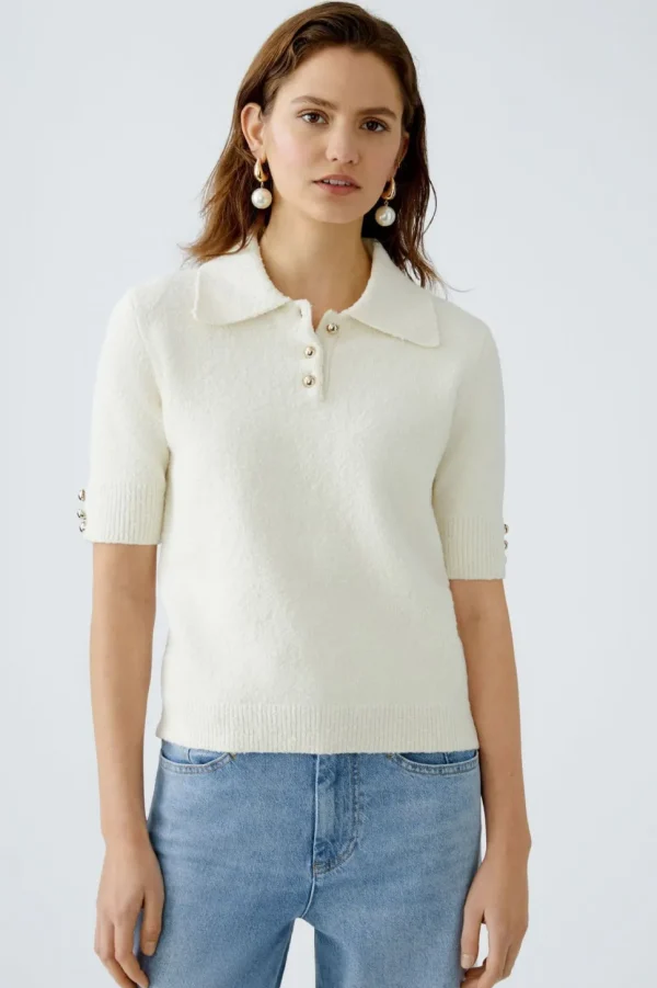 Oui Polo Jumper gardenia