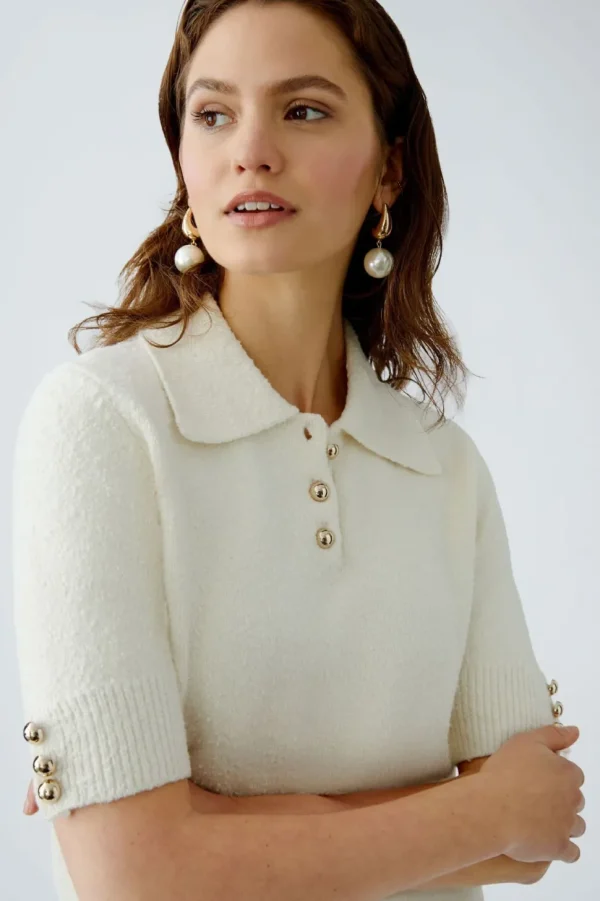 Oui Polo Jumper gardenia