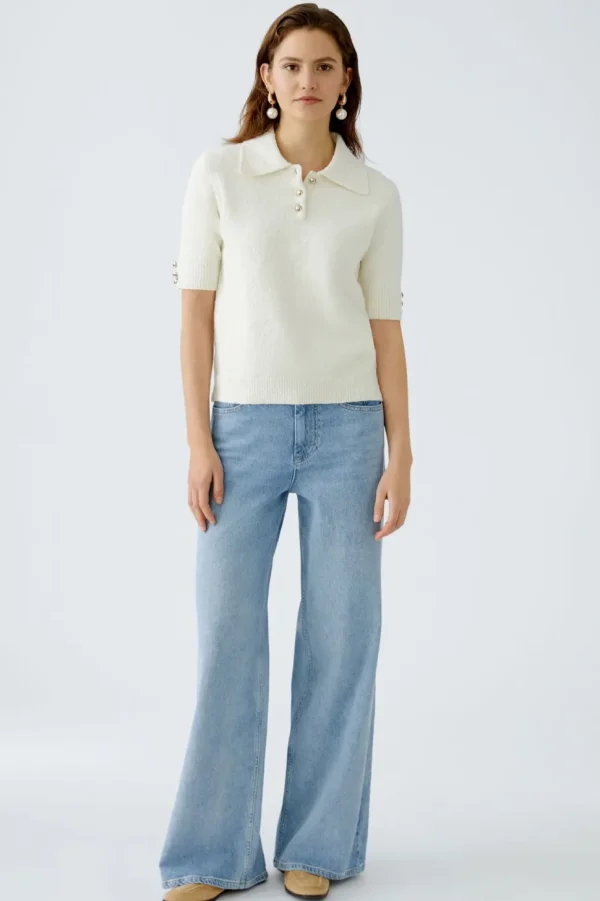 Oui Polo Jumper gardenia