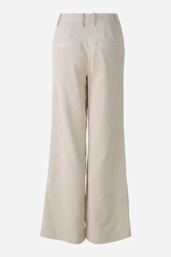 Oui Trouser Cord light beige melange