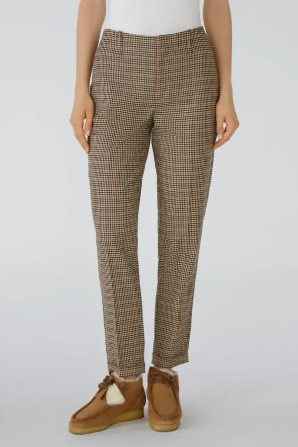 Oui Trousers check