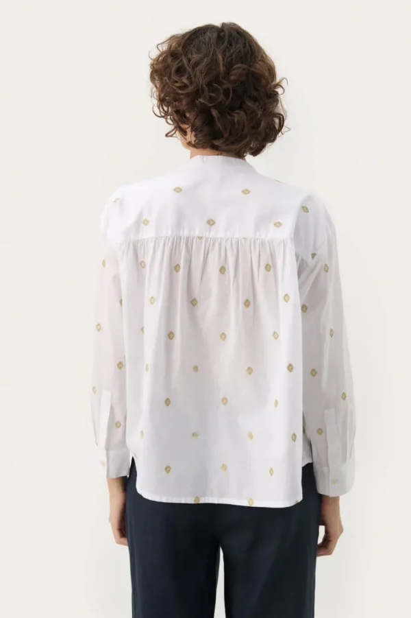 Part Two Blouse Natale white/gold