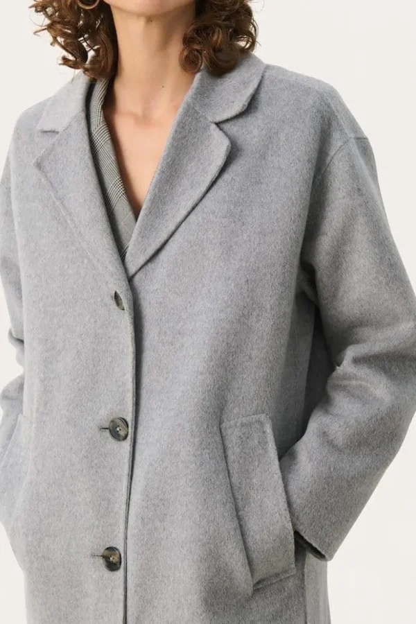 Part Two Coat Lorelai light grey melange