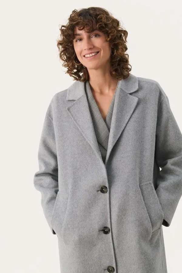 Part Two Coat Lorelai light grey melange