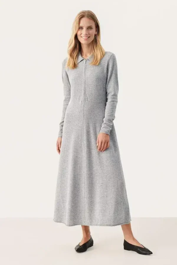 Part Two Dress Cheyenne light grey melange