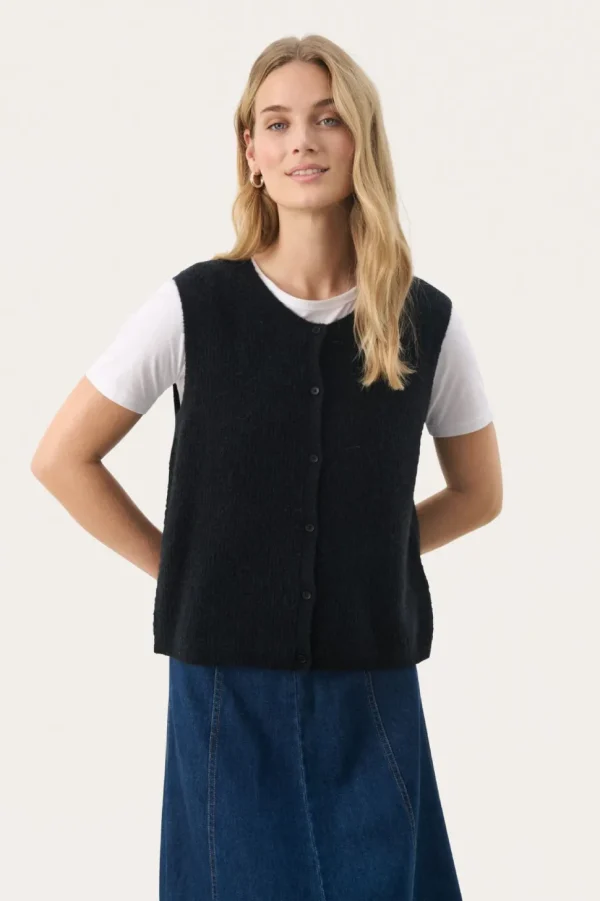 Part Two Knitted Waistcoat Primira navy