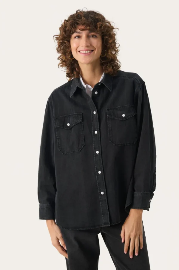 Part Two Shirt Collette washed black denim